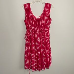 Calvin Klein Pink and White Dress